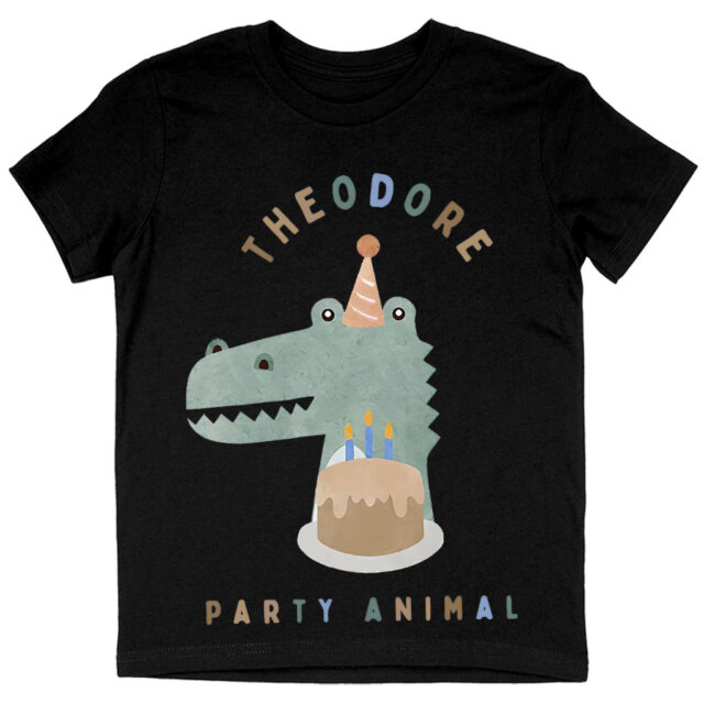 odore party animal kids graphic T-shirt